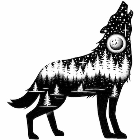 STICKER ART The Wolf Die-Cut Sticker 666624